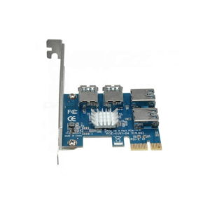 PCI-E Riser elosztó kártya 4 portos, USB 3 átalakító