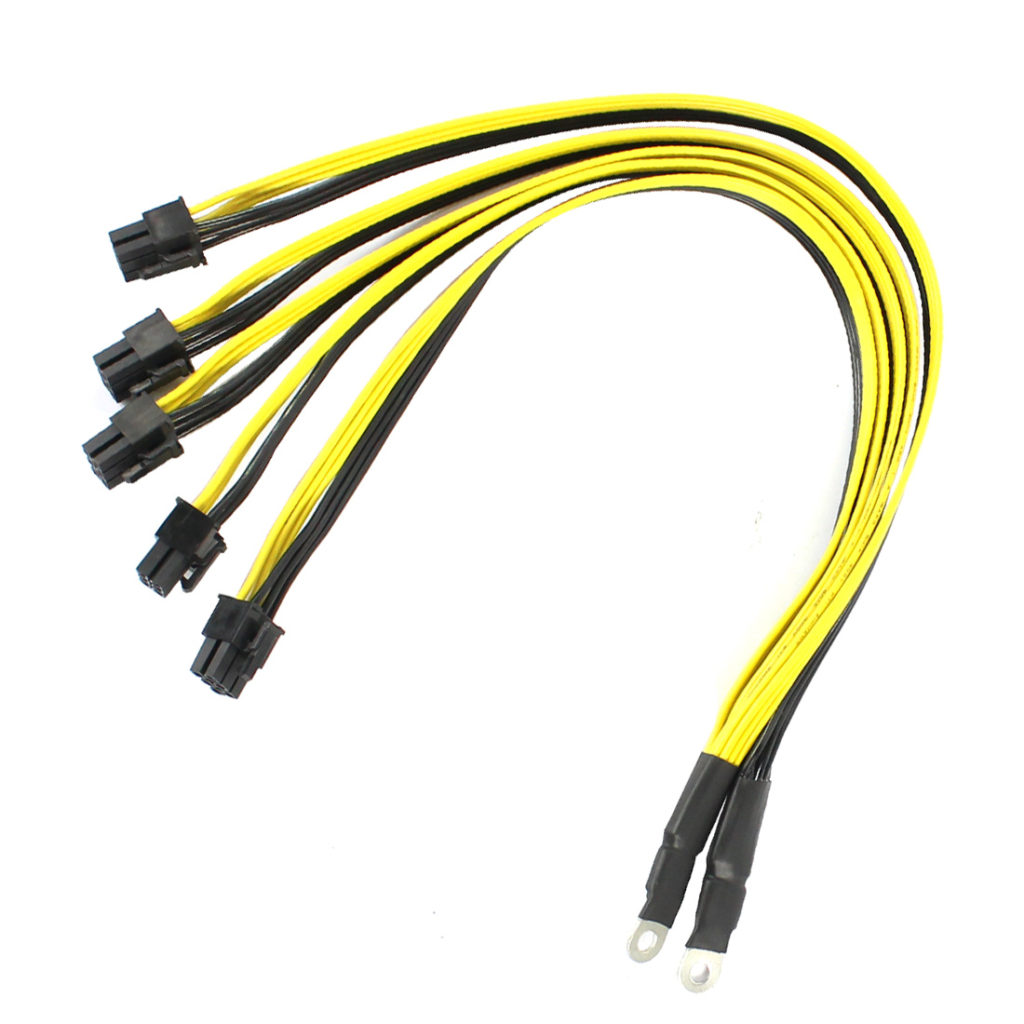 6 PIN PCI-E kábelkorbács szerver tápegységekhez, ASIC gépekhez